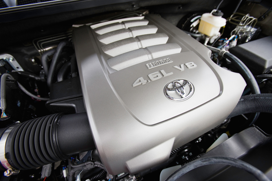 The Tundra provides three engine choices, a 270-hp 4.0-L V6, a 310-hp 4.6-L V8 and a 5.7-L V8 with 381 hp.