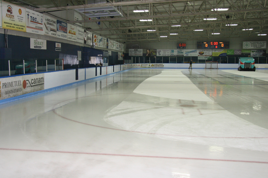 The municipality saved over 4000 litres of propane to maintain the ice at Marcel-Dutil Arena, Saint-Gdon-de-Beauce, QC.