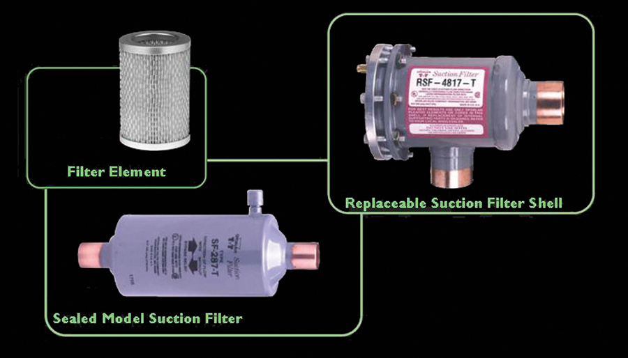 Figure 4  Sealed model and replaceable shell suction filters (courtesy Parker Hannifin).