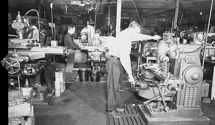 1947: Manufacturing begins on the first of Al Moen's single-handle faucets. The first 12 faucets off the line are purchased for $12 each.