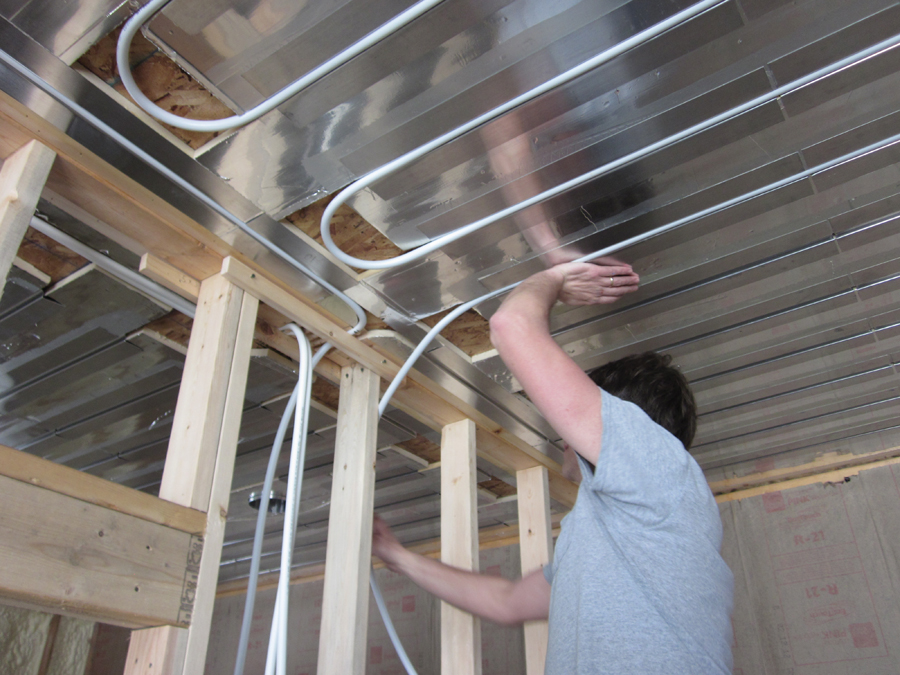 Installation of radiant ceiling system illustrated in Figure 1.