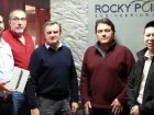 From left to right, Robert Cenedese, Tom Popovich, Phil Rempel and Mark Swain, all of Rocky Point Engineering with Kai Mark of Equipco Ltd.
