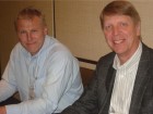 Refrigerant section chair Dennis Kozina with HRAI president Warren Heeley at the annual product section meeting on April25, 2015.