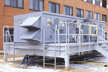 Conventional cooling, active desicant dehumidification system delivers and controls low dew point while minimizing regeneration energy input. The AHR Innovation Award-winning unit delivers supply air humidity levels as low as 15 grains.