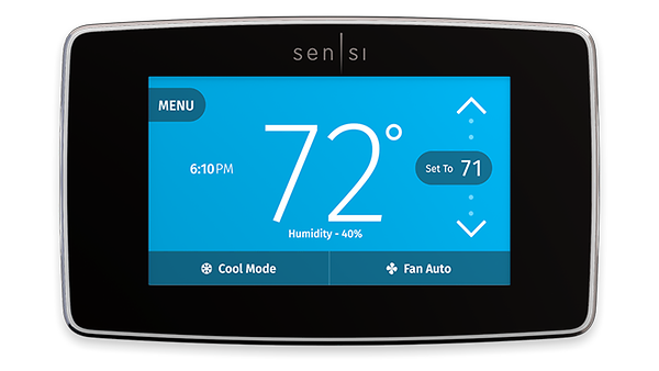 touch smart thermostat (black)